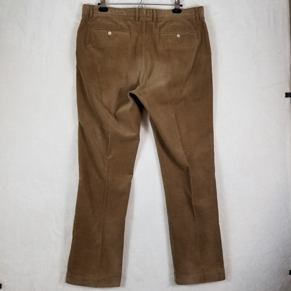 Polo Ralph Lauren Corduroy Pants Men 36/32 Tan‎ Stretch Classic  Brown Trousers - Picture 2 of 7